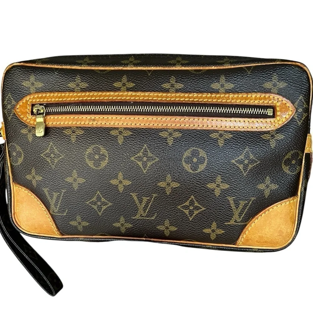 Louis Vuitton Marley Wristlet Clutch Monogram PM Dragonne Circa 2002